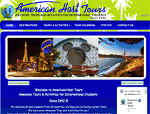 Tablet Screenshot of americanhosttours.com